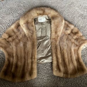 Vintage Mink Fur Capelet Mink Shawl 1970s